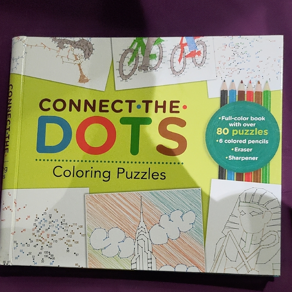 Connect the Dots Coloring Puzzles Book